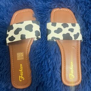 Cow Print Sandals